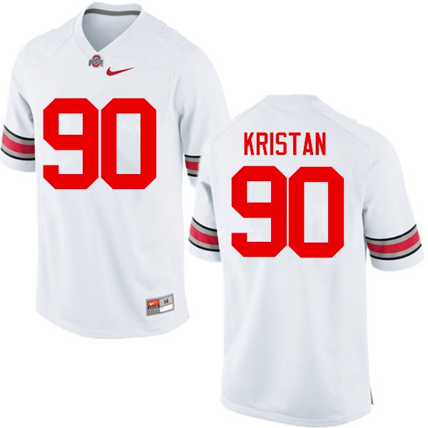 Ohio State Buckeyes #90 Bryan Kristan Men Player Jersey White